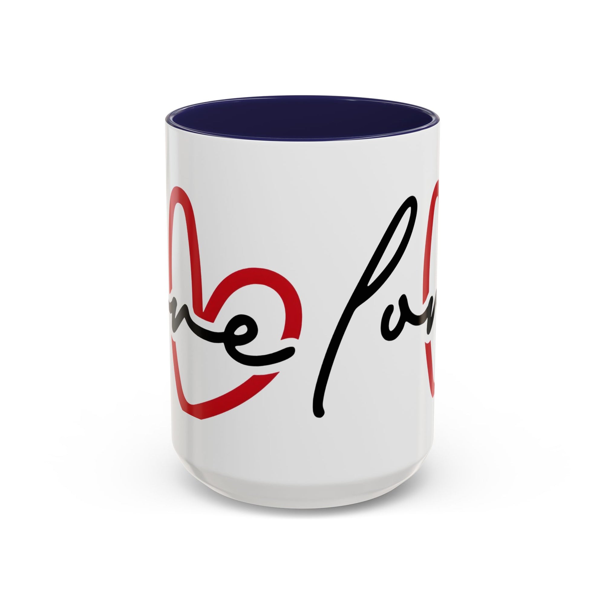 Romantic Love Mug | Heart Script Coffee Cup