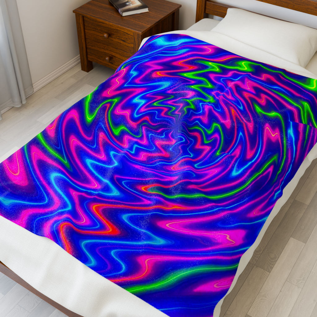 Energy Swirl Velveteen Blanket, Mini Power Nap Edition, Velveteen Plush Blanket