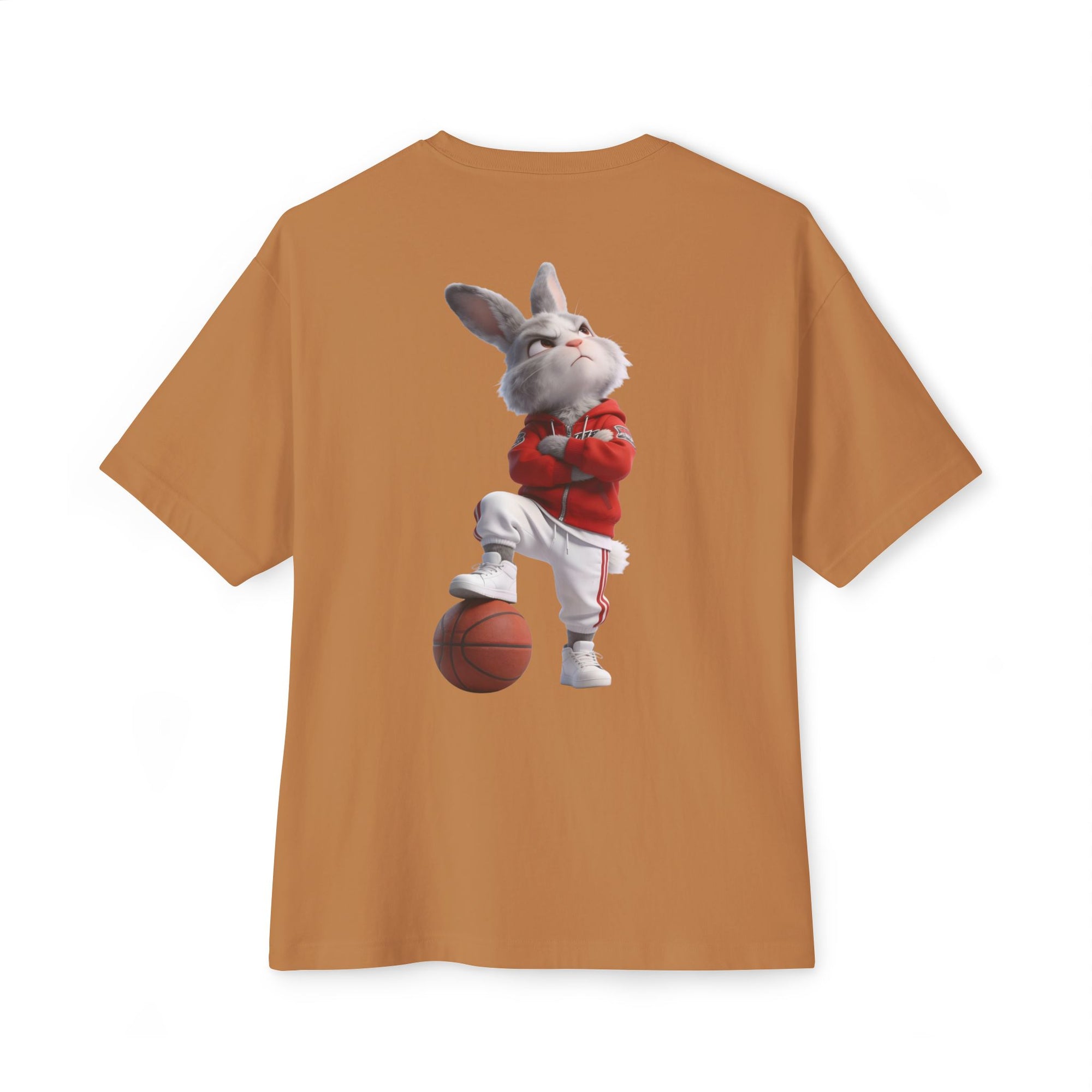 Oversized | Bunny Basketball Player Tee | Rabbit Hoop Graphic Tee
