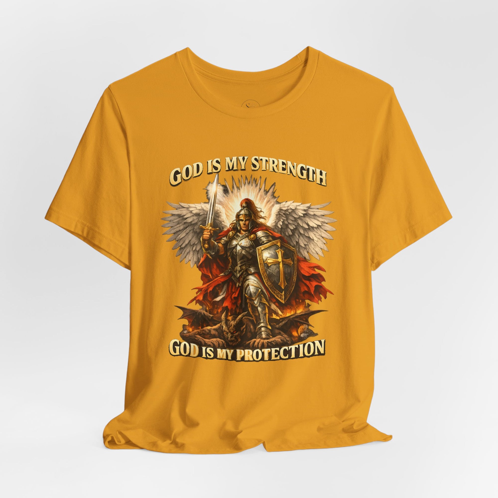 Christian Warrior T-Shirt | God Is My Strength & Protection | Faith Shirt