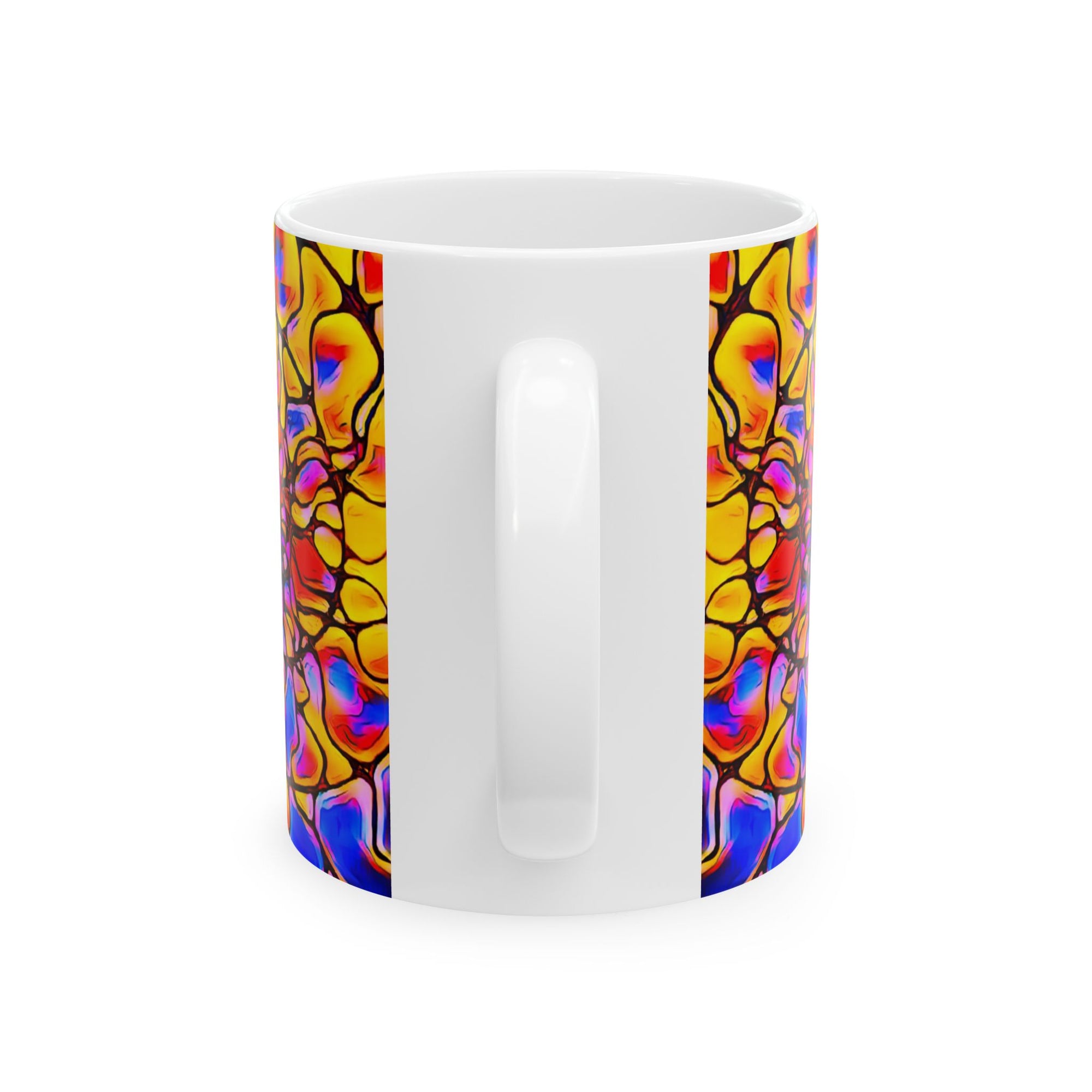 Bold Abstract Mug | Colorful Ceramic Coffee Cup | Modern Kitchen Decor