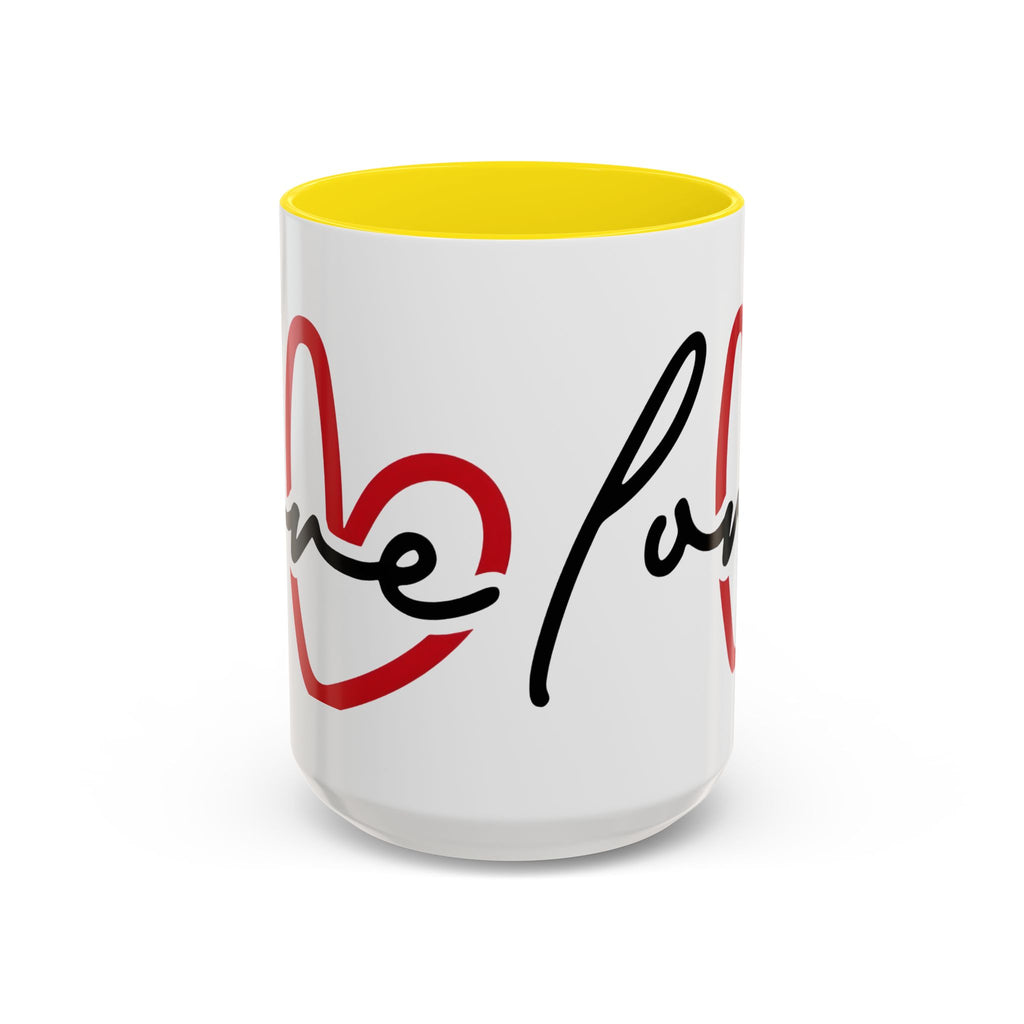 Romantic Love Mug | Heart Script Coffee Cup