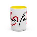 Romantic Love Mug | Heart Script Coffee Cup