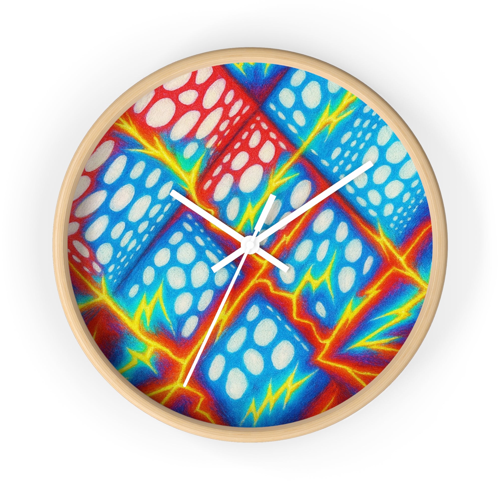 Geometric Wall Clock | Colorful Cube Pattern Clock | Modern Home Decor