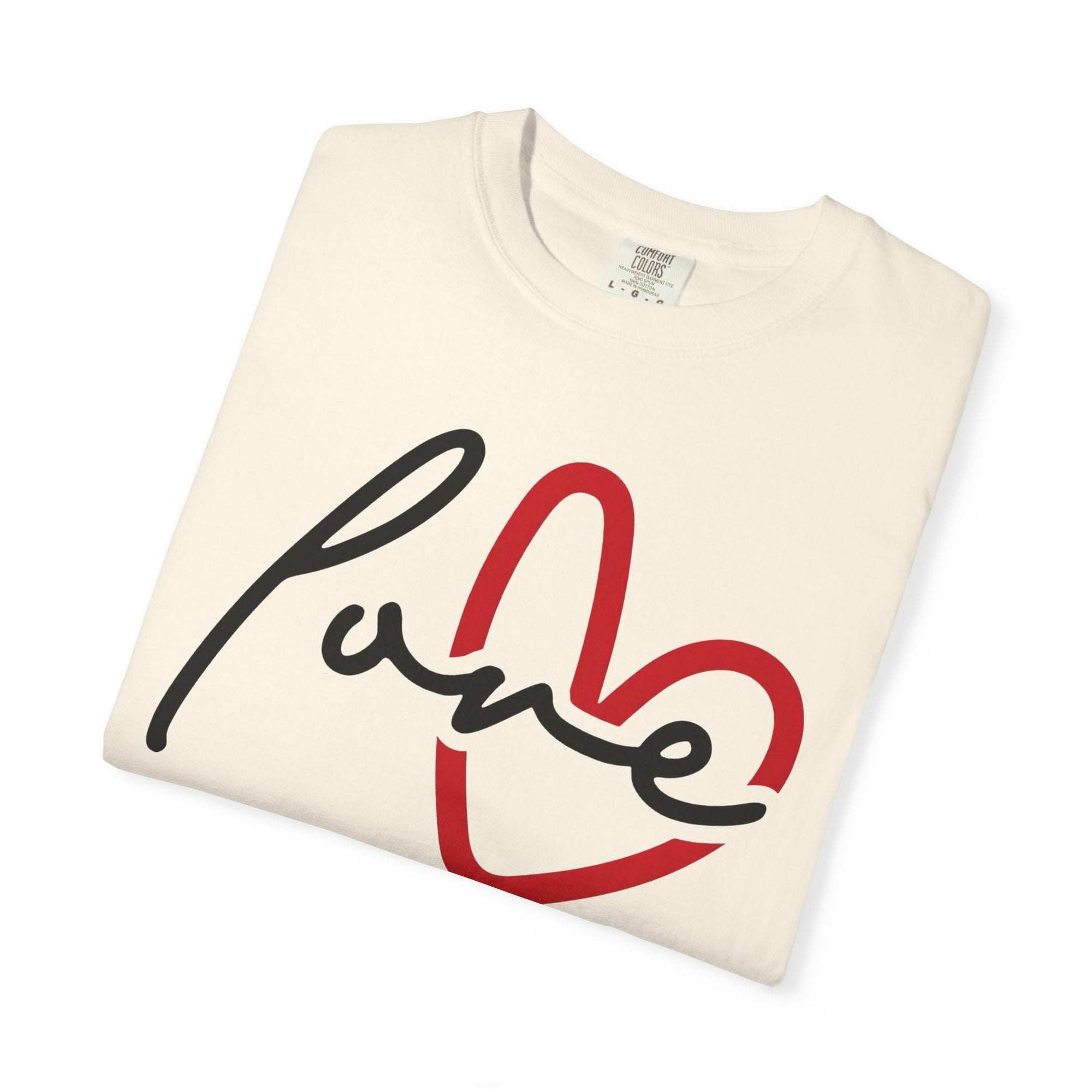 Love Script Heart T-Shirt, Minimalist Valentine's Tee