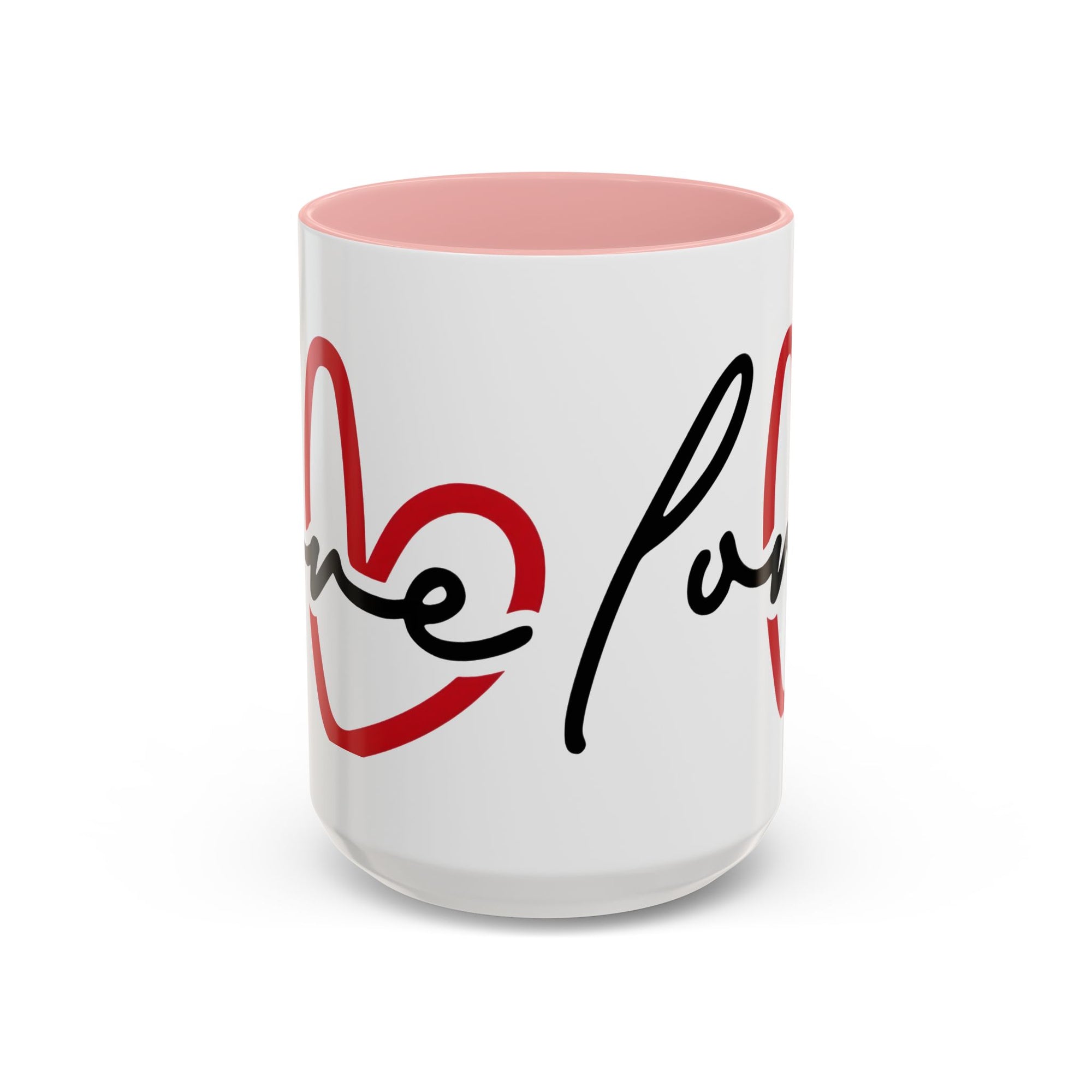 Romantic Love Mug | Heart Script Coffee Cup