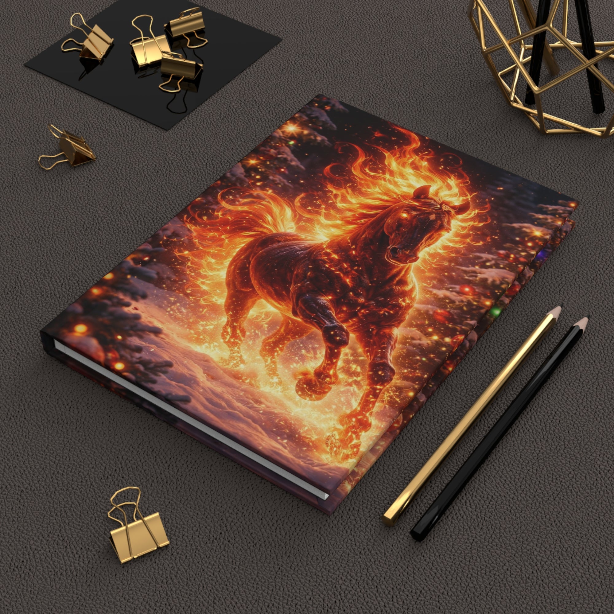 Fire Horse Notebook | Fantasy Flame Journal Hardcover