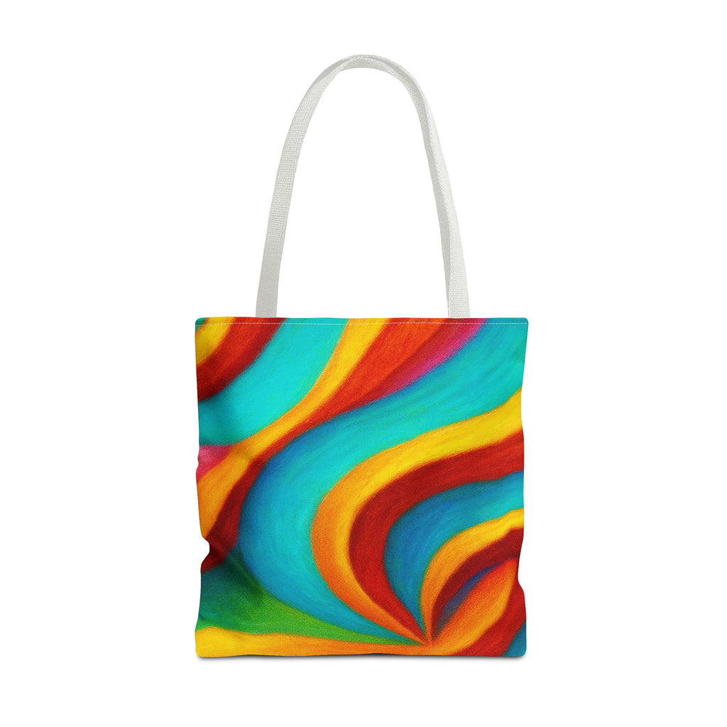 Colorful Swirl Tote Bag | Abstract Rainbow Shopping Bag | Reusable