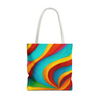 Colorful Swirl Tote Bag | Abstract Rainbow Shopping Bag | Reusable