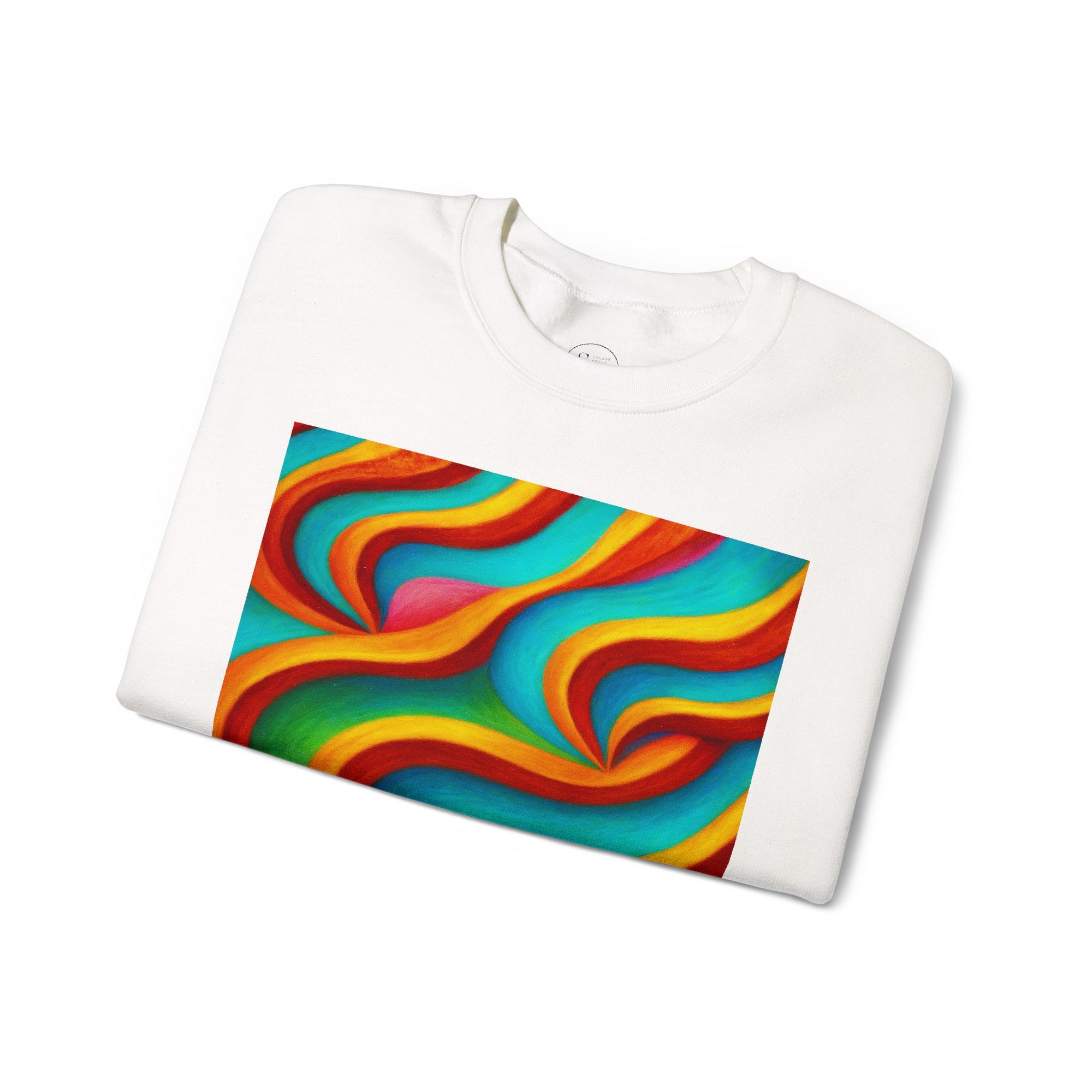 Colorful Swirl Crewneck Sweatshirt | Cozy Unisex Pullover