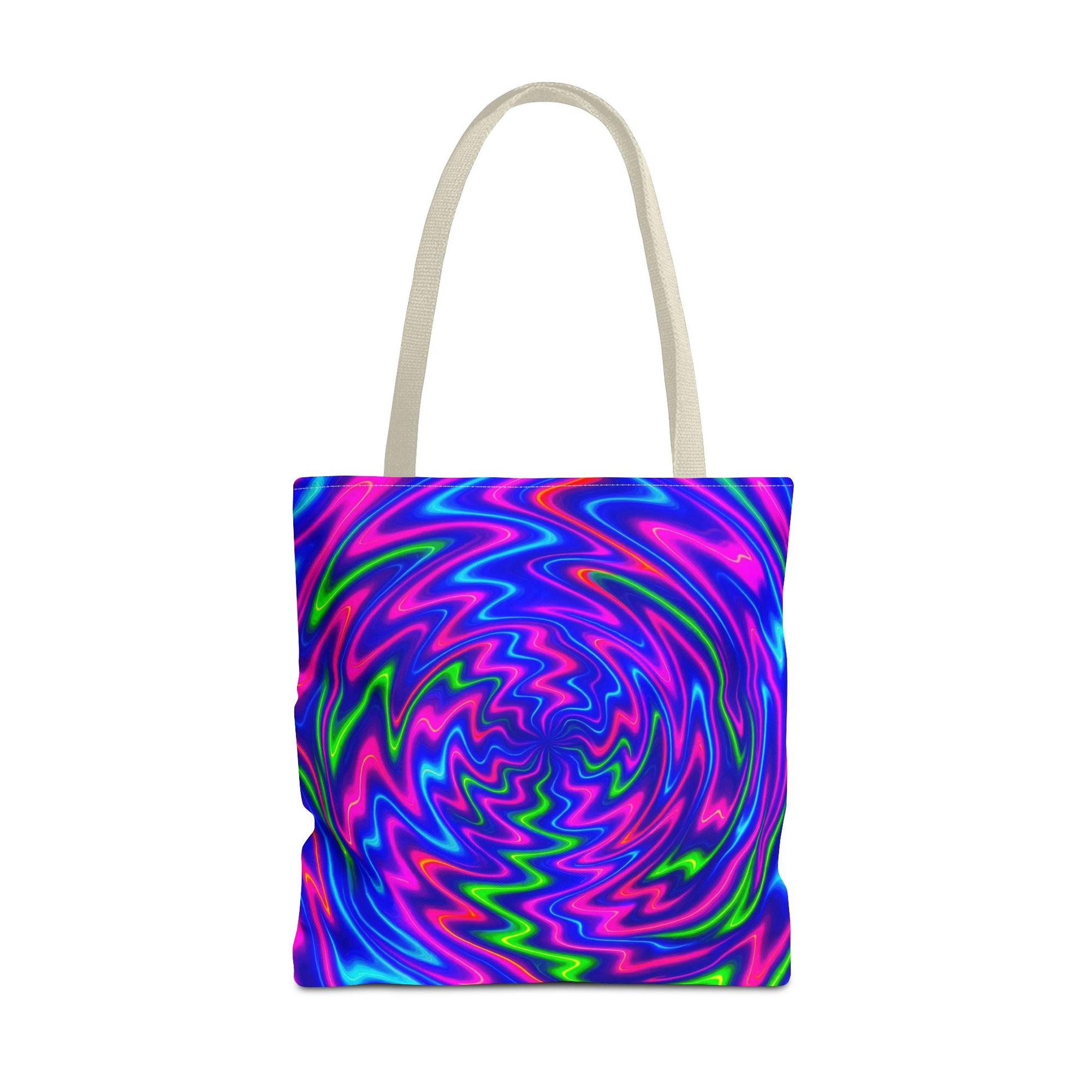 Neon Psychedelic Tote | Colorful Swirl Art Bag