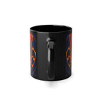 Fire Swirl Mug | Psychedelic Black Coffee Cup | Retro Art Gift