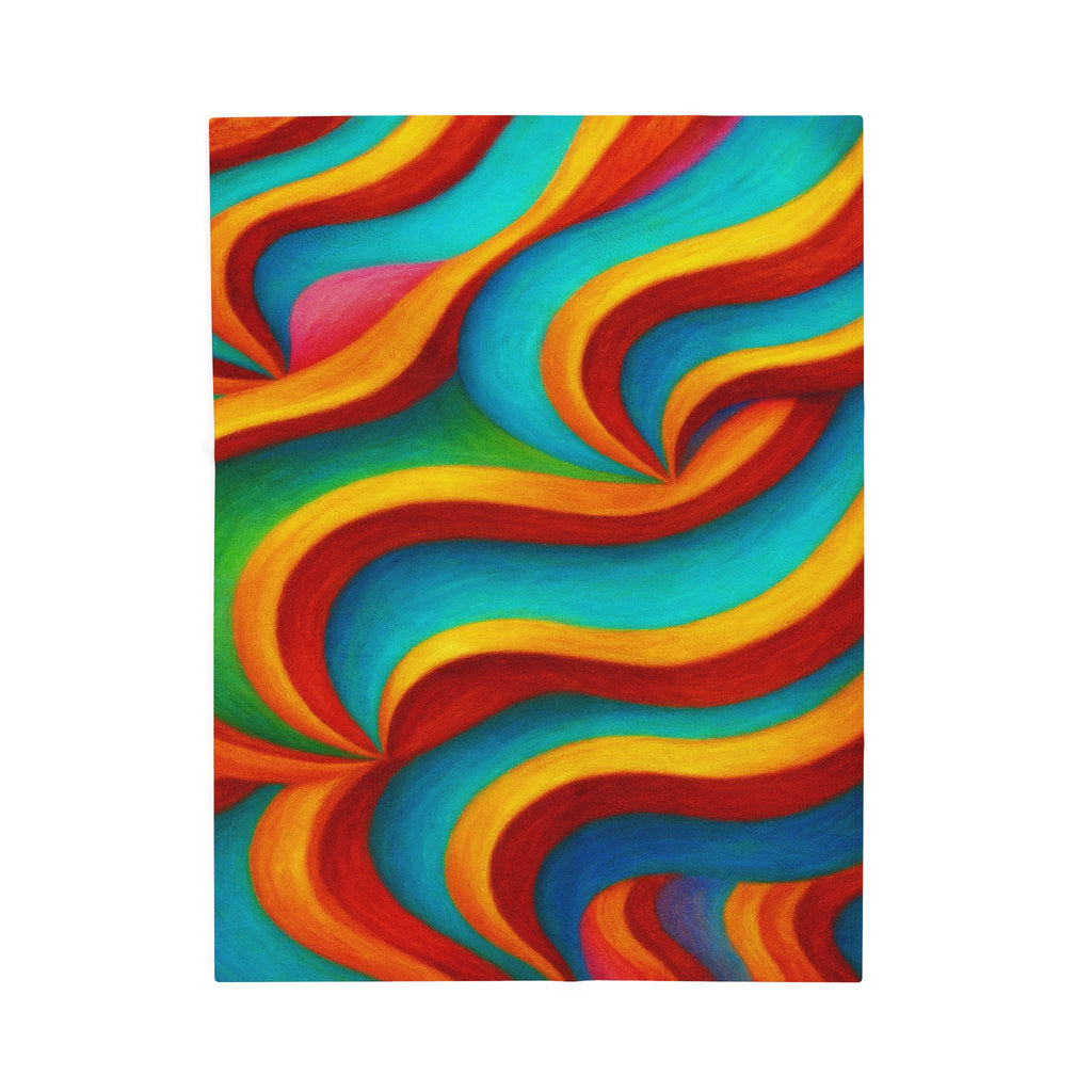 Swirl Plush Blanket | Colorful Velveteen Throw | Cozy Home Decor