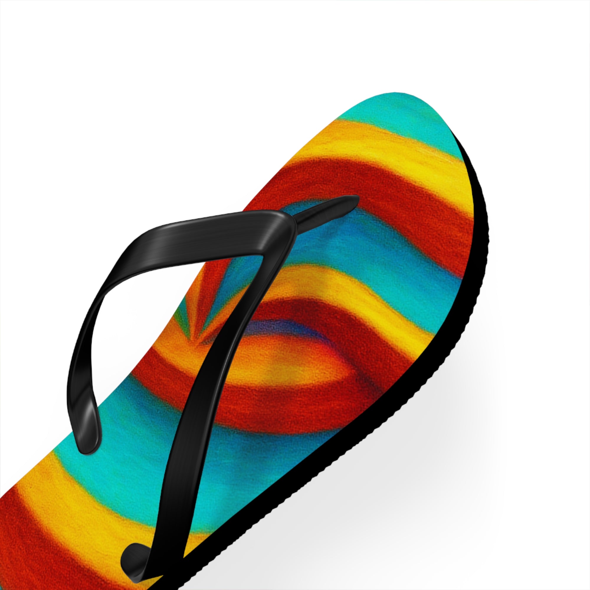 Colorful Artistic Flip Flops | Vibrant Summer Festival Sandals