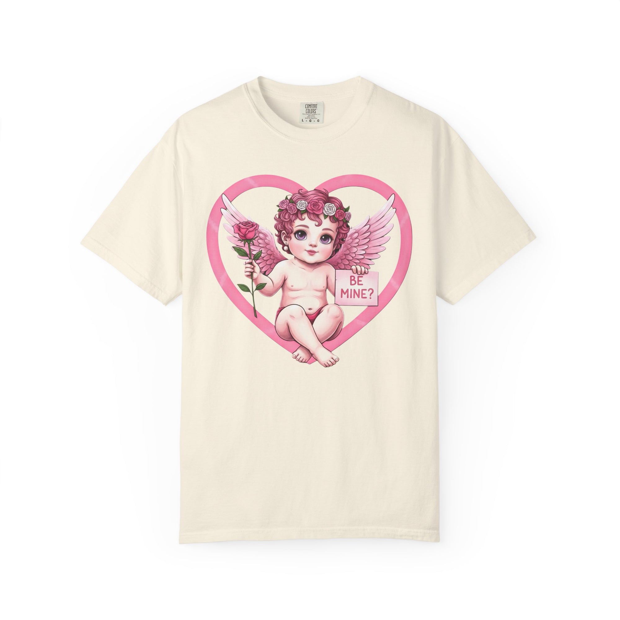 Cherub Graphic T-Shirt | Pink Cupid Heart Art Unisex Cotton Tee