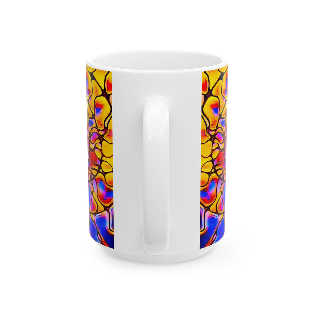 Bold Abstract Mug | Colorful Ceramic Coffee Cup | Modern Kitchen Decor