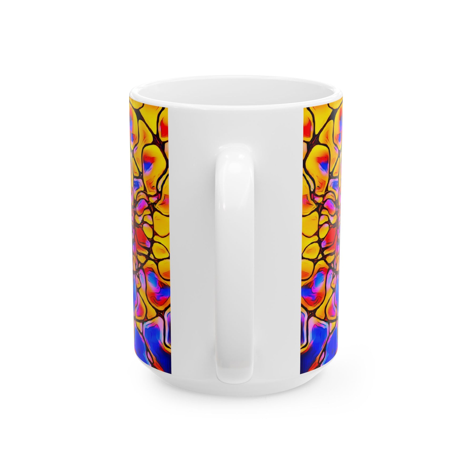 Bold Abstract Mug | Colorful Ceramic Coffee Cup | Modern Kitchen Decor