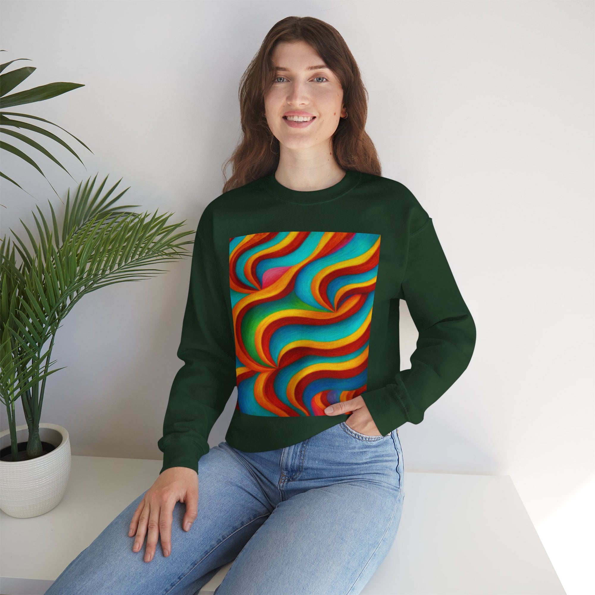 Colorful Swirl Sweatshirt | Cozy Unisex Crewneck