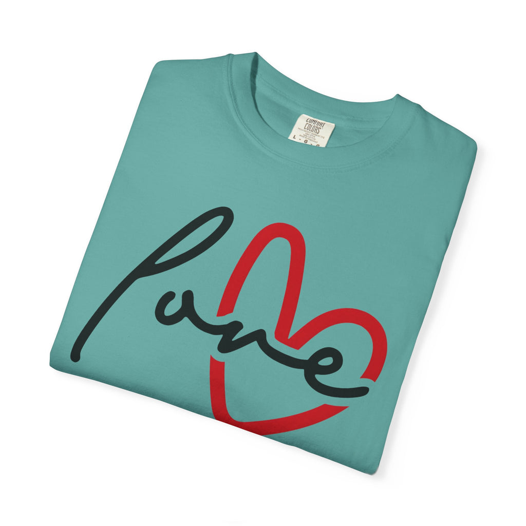 Love Script Heart T-Shirt, Minimalist Valentine's Tee