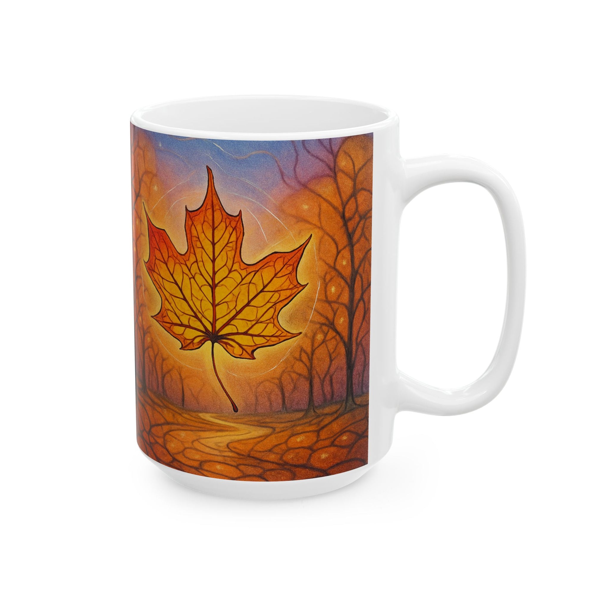 Sip in seasonal style with this colorful autumn leaves ceramic mug, perfect for cozy mornings, fall décor, and thoughtful autumn gifts