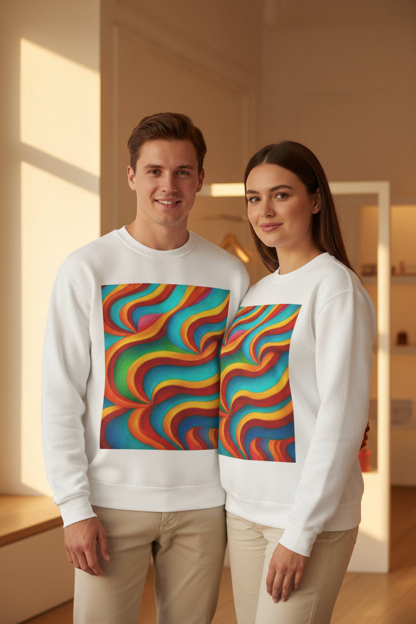Colorful Swirl Sweatshirt | Cozy Unisex Crewneck