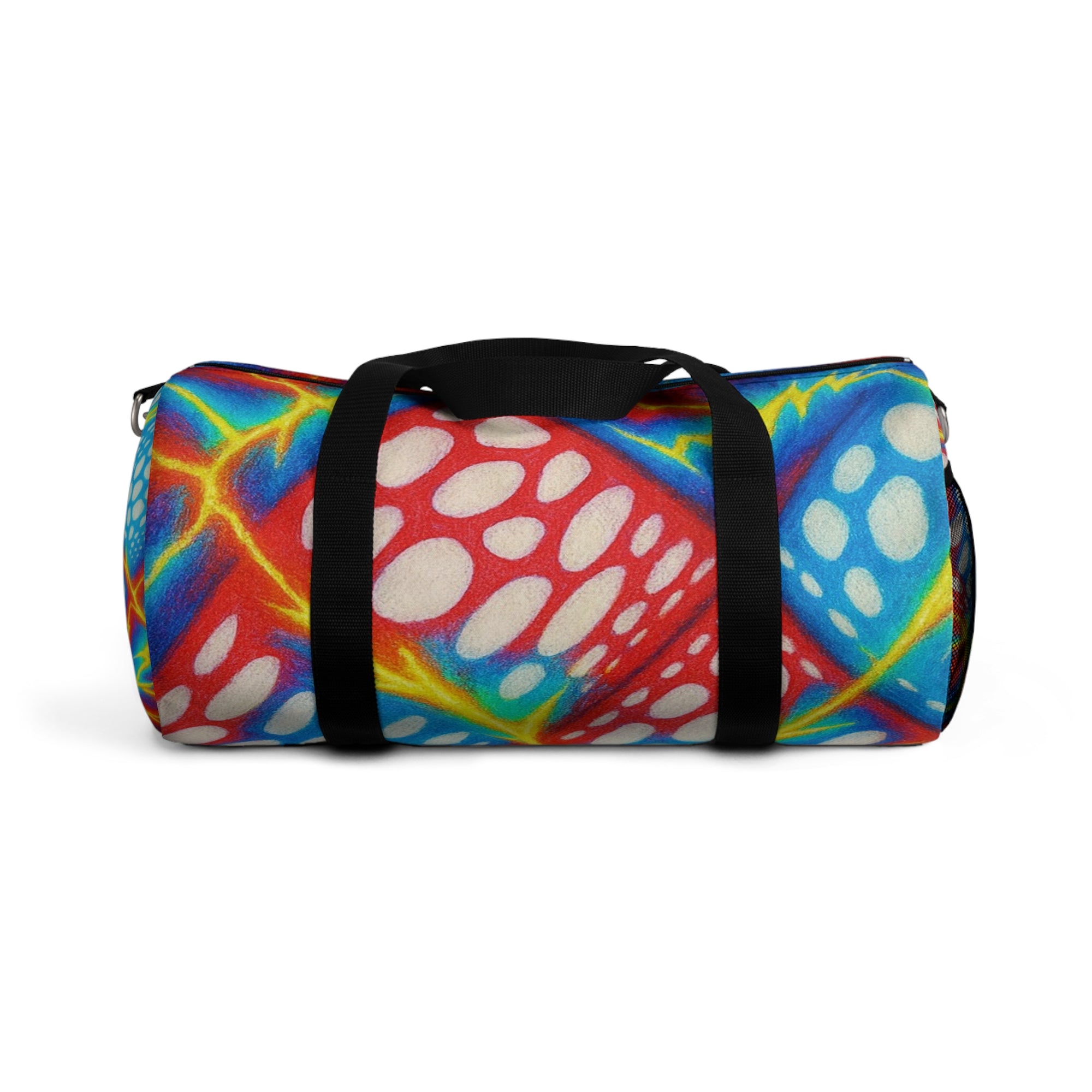 Colorful Dice Pattern Duffel Bag | Vibrant Gym, Travel Bag | Boho Sports Tote | Gaming Gift | Unique Weekend Luggage for Gamers, Adventurers