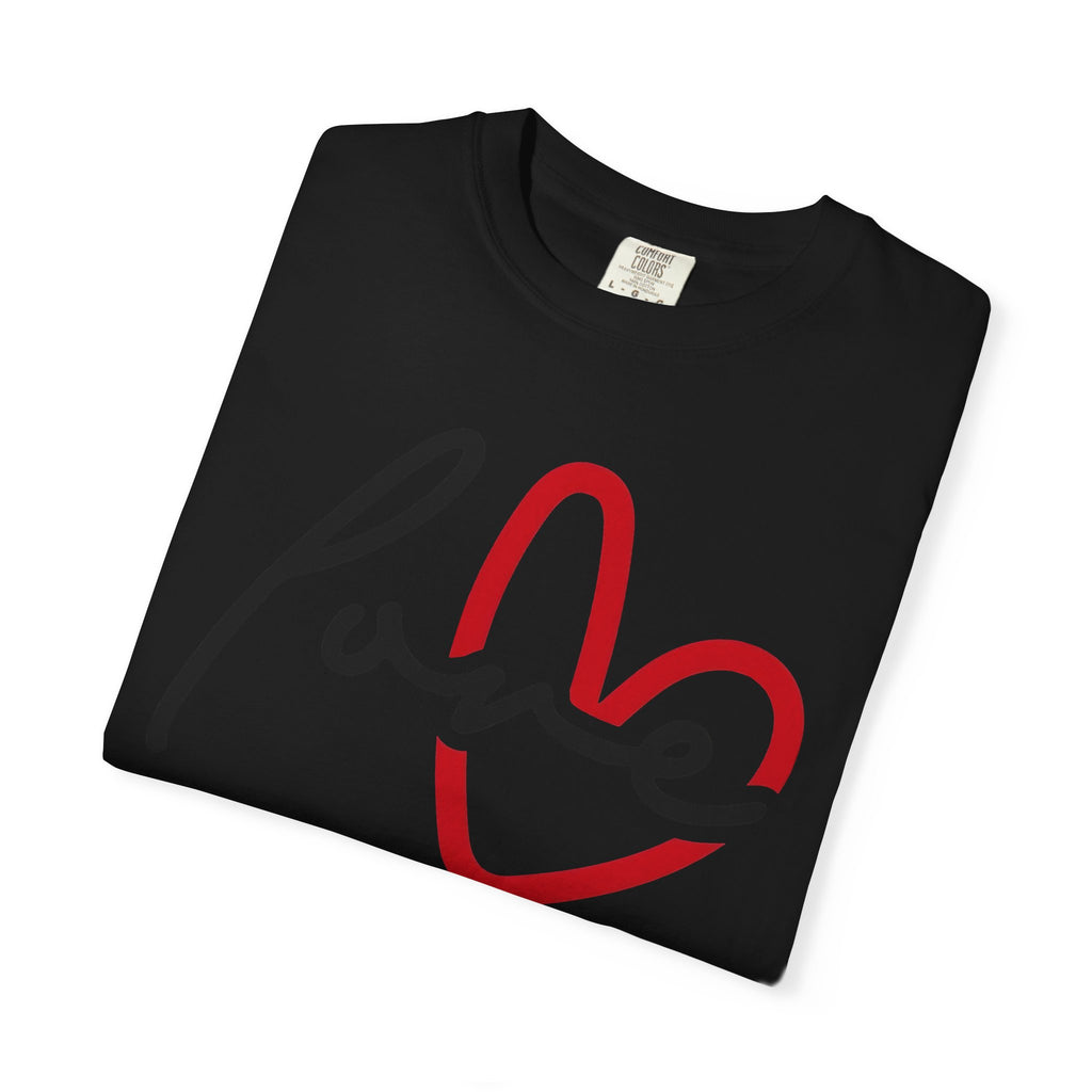 Love Script Heart T-Shirt, Minimalist Valentine's Tee