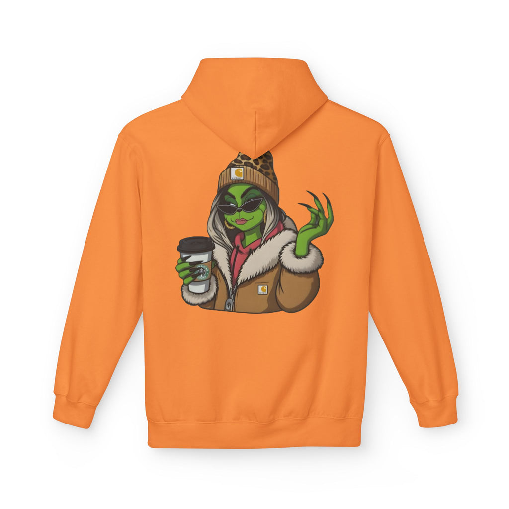 Sassy Grinch Girl Coffee Hoodie | Cozy Alien Winter Sweater | Funny Christmas Gift
