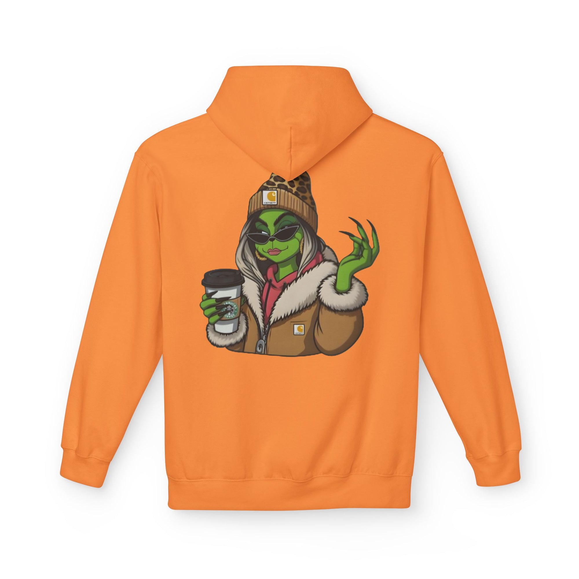 Sassy Grinch Girl Coffee Hoodie | Cozy Alien Winter Sweater | Funny Christmas Gift