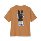 Oversized | Black Bunny Character Tee | Bunny Graphic T-Shirt