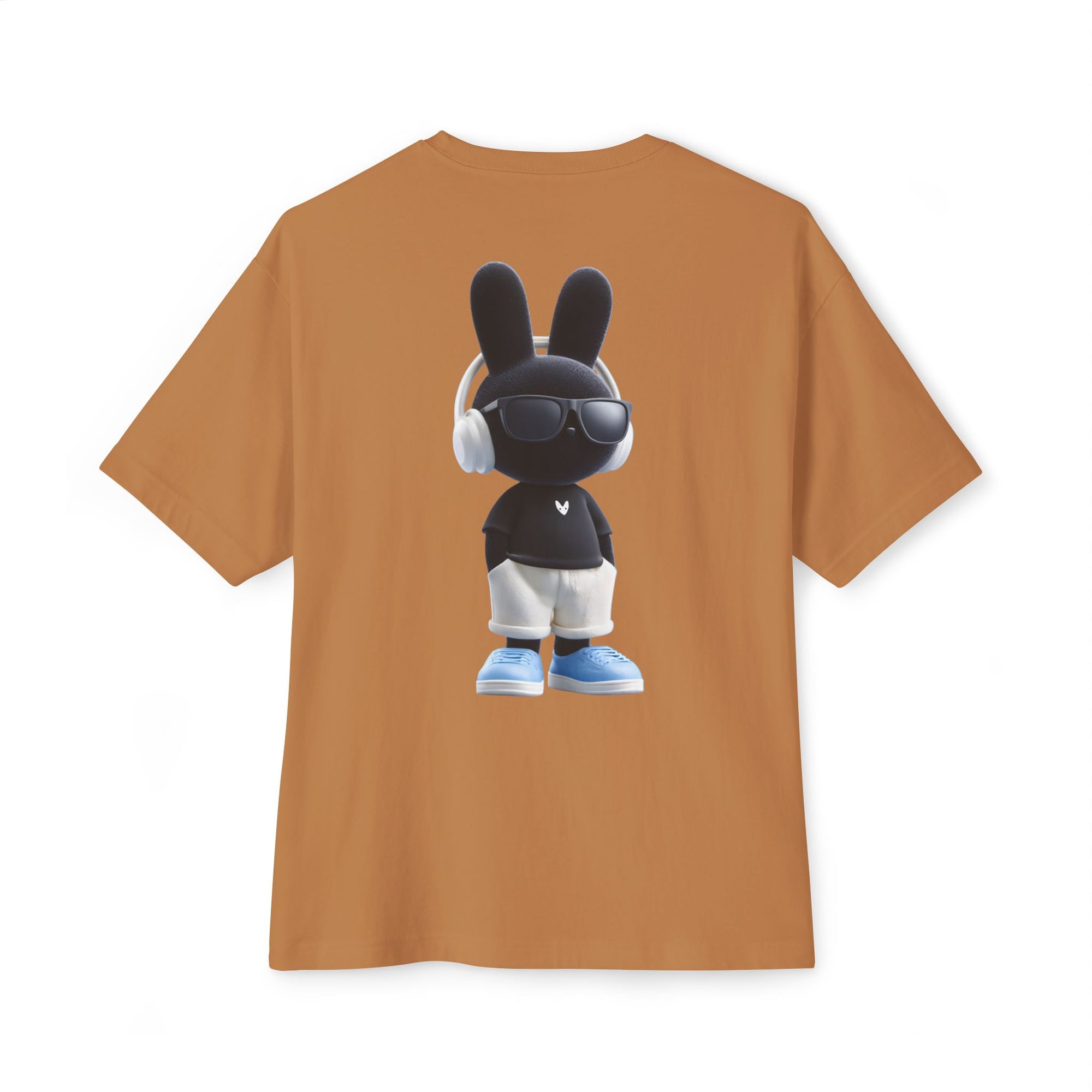 Oversized | Black Bunny Character Tee | Bunny Graphic T-Shirt