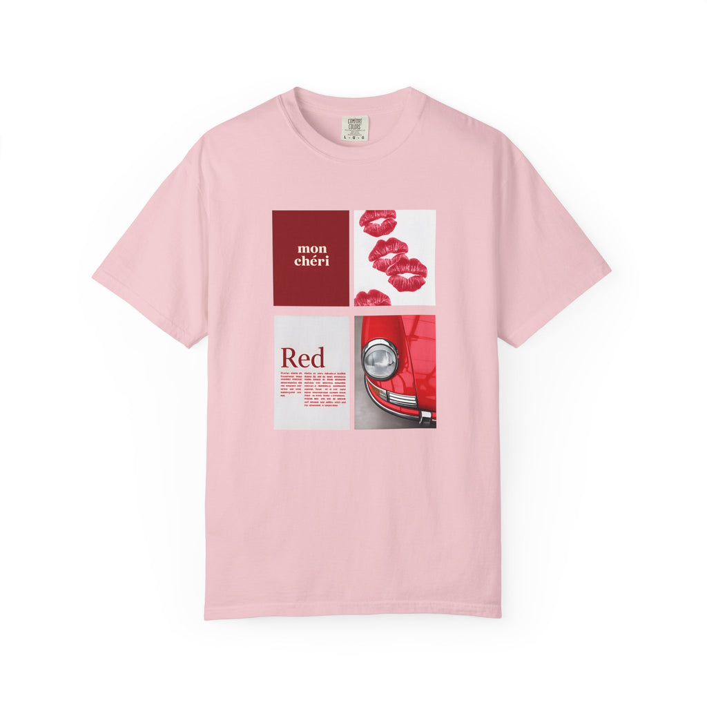 Cotton T-Shirt | Mon Chéri Aesthetic Kiss, Car Print