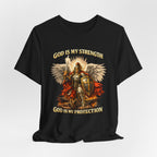 Christian Warrior T-Shirt | God Is My Strength & Protection | Faith Shirt