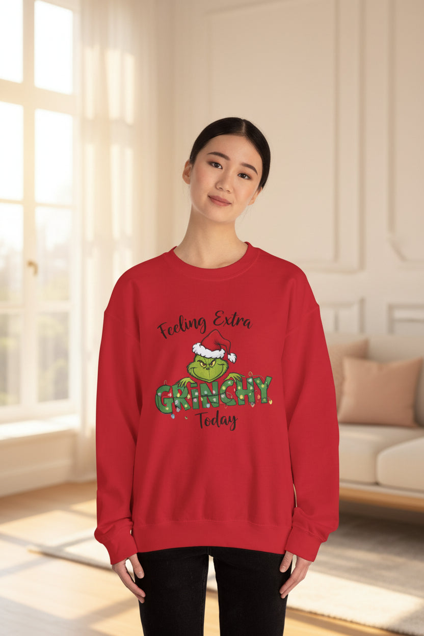 Grinch Christmas Crewneck | Funny Cozy Sweatshirt