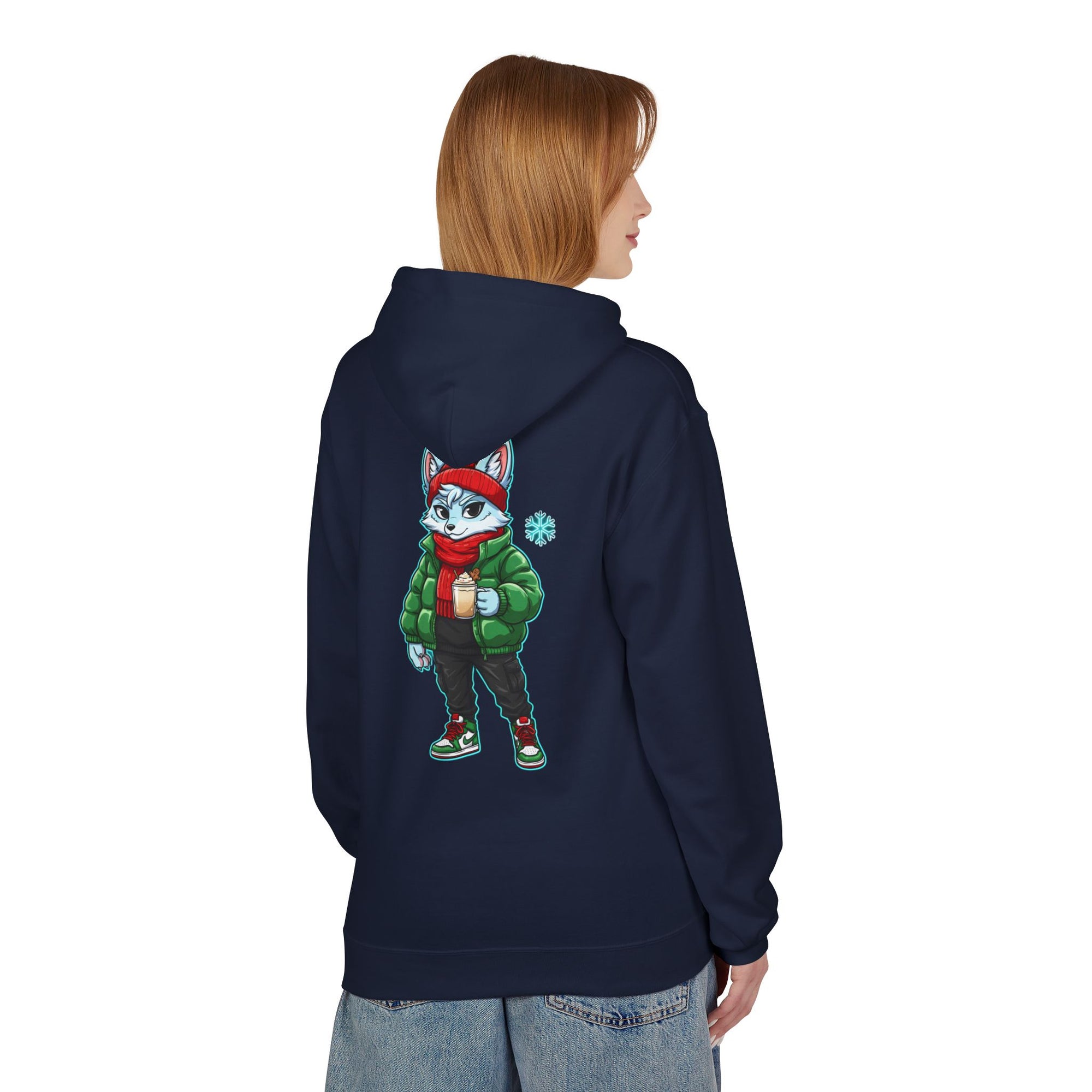 Cool Fox Character Hoodie | Cool Cyber Wolf Christmas Hoodie | Unique Gamer Gift