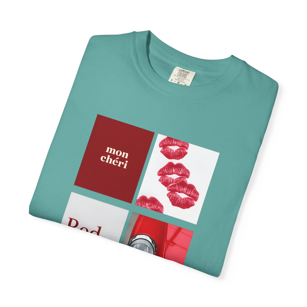Cotton T-Shirt | Mon Chéri Aesthetic Kiss, Car Print