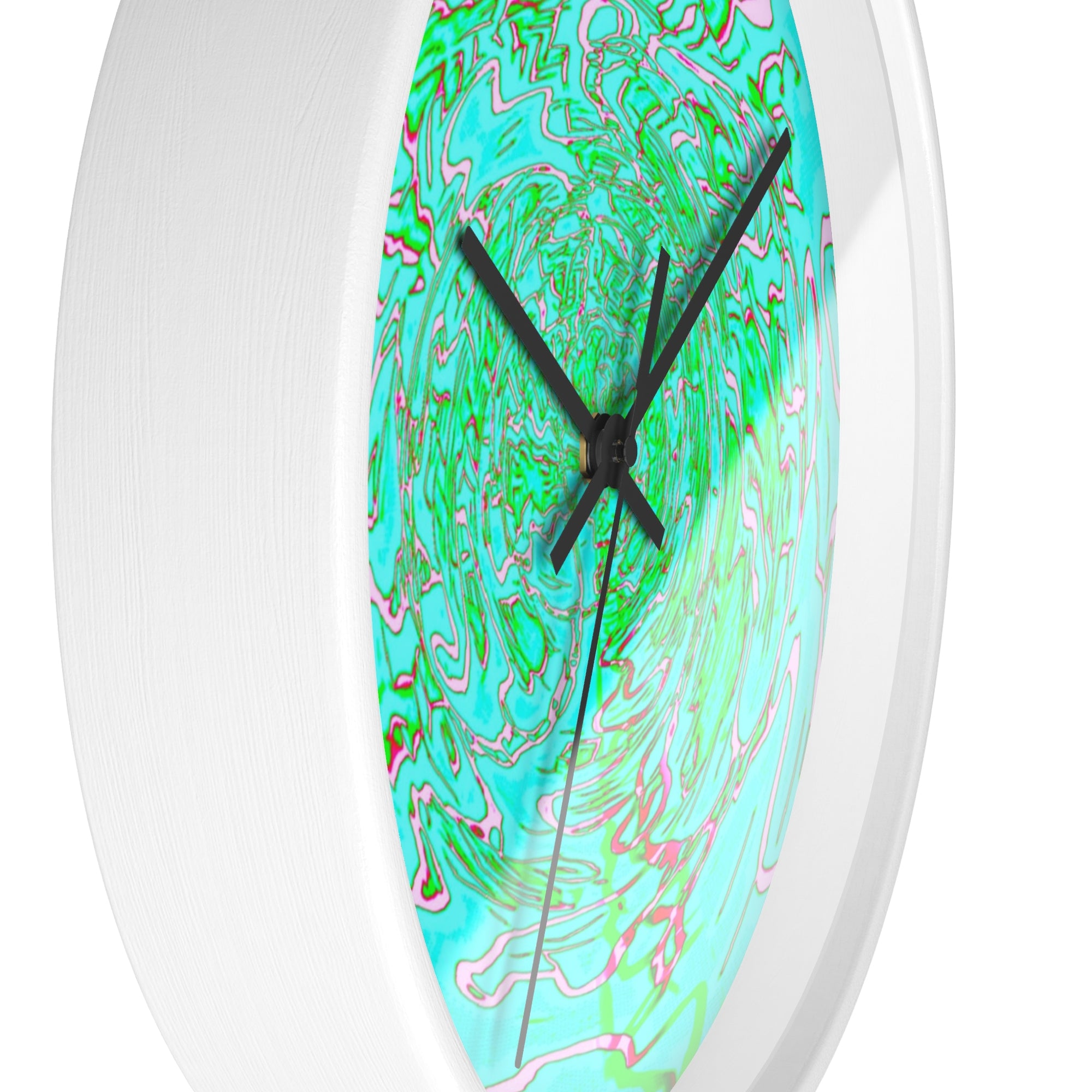 Green Abstract Wall Clock | Modern Silent Clock