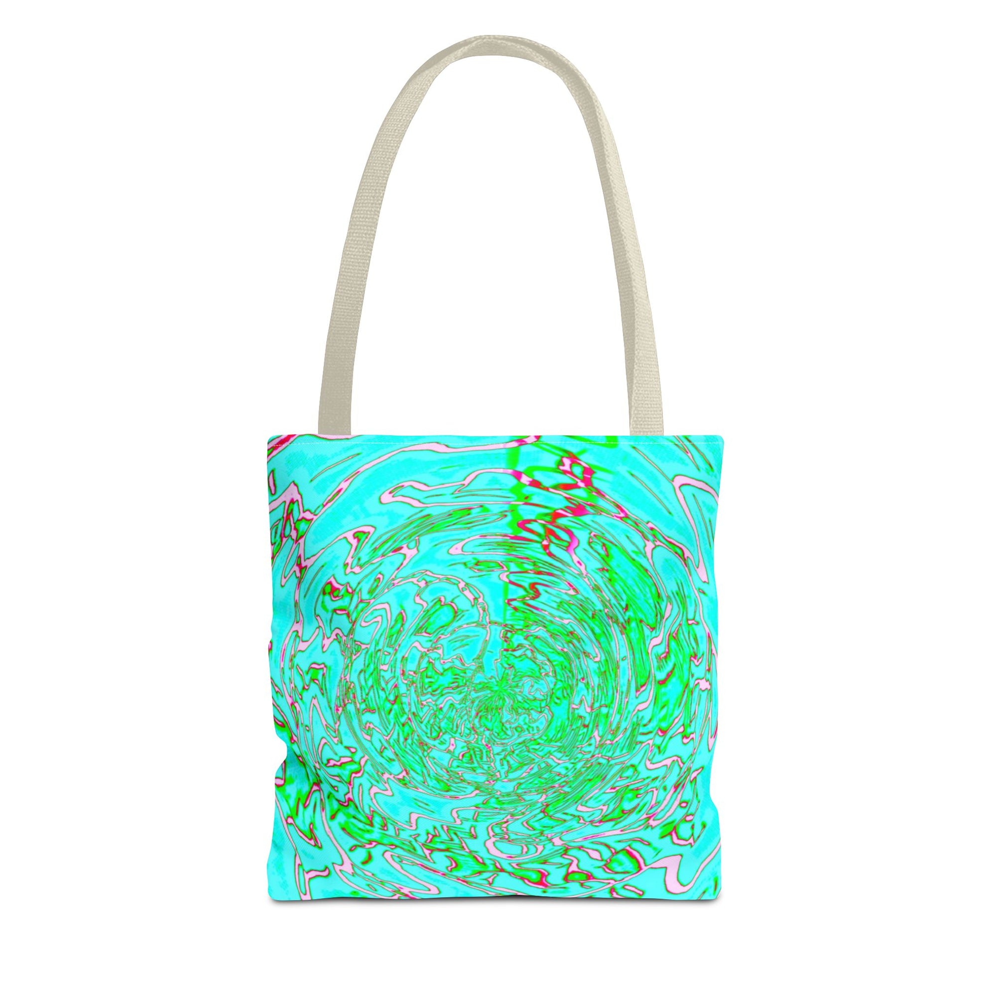 Ocean Swirl Tote Bag | Turquoise Abstract Beach Shopper