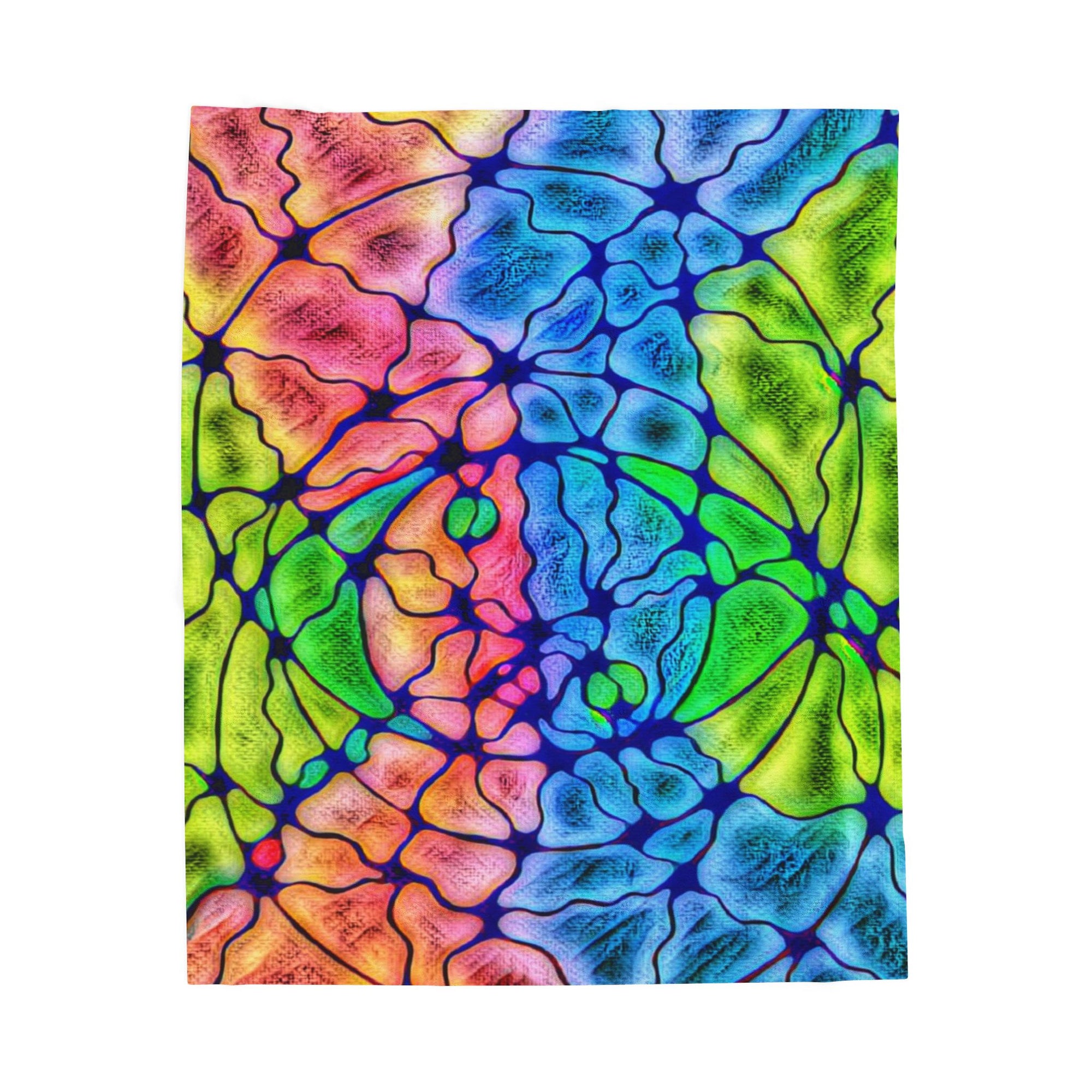 Tie-Dye Plush Blanket | Colorful Velveteen Throw | Cozy Home Decor