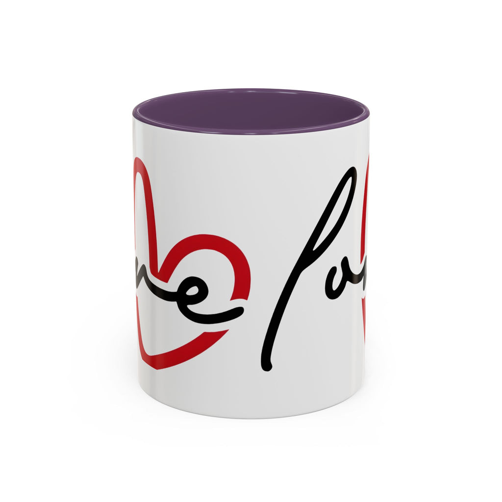 Romantic Love Mug | Heart Script Coffee Cup