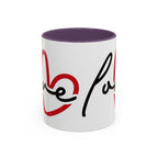 Romantic Love Mug | Heart Script Coffee Cup