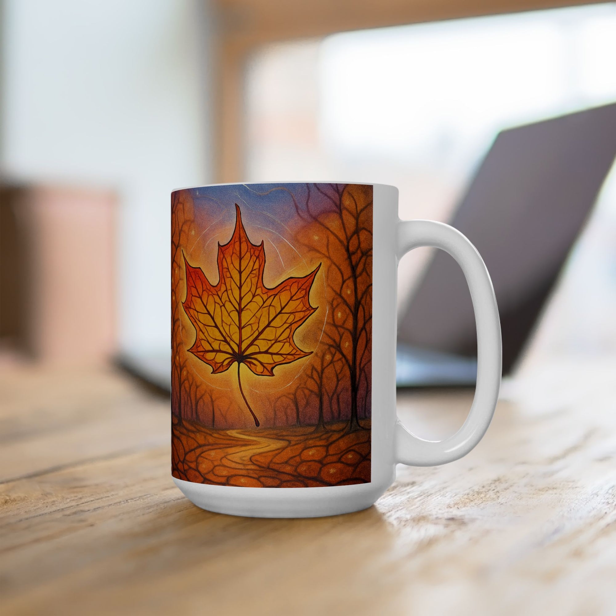 Autumn Leaves Mug | Cozy Fall Coffee Cup | Seasonal Gift