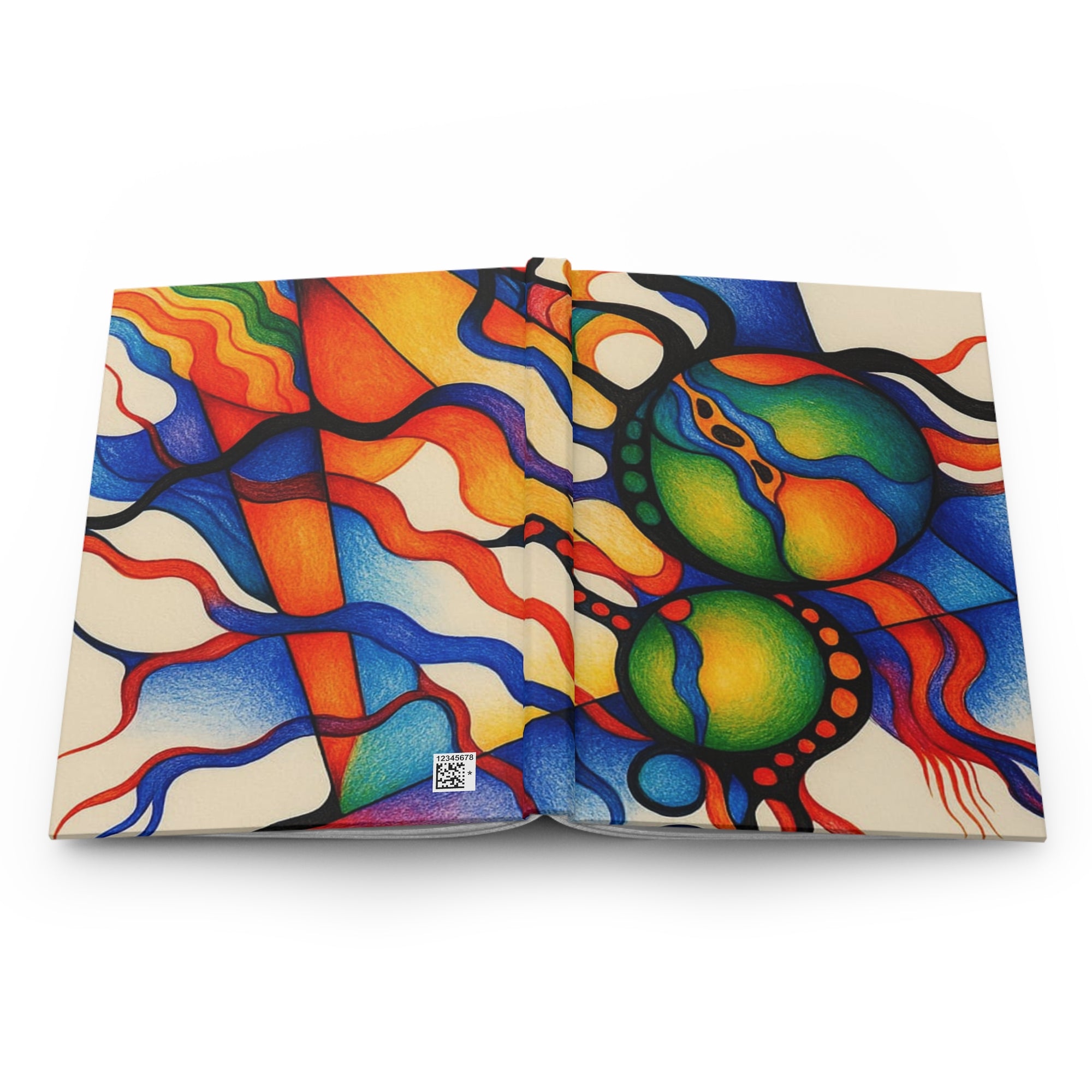 Abstract Color Shapes Notebook | Artistic Modern Journal Hardcover
