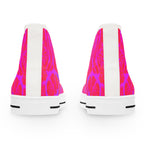 Women’s High Top Sneakers | Pink Blue Neuro-Art Canvas Shoes