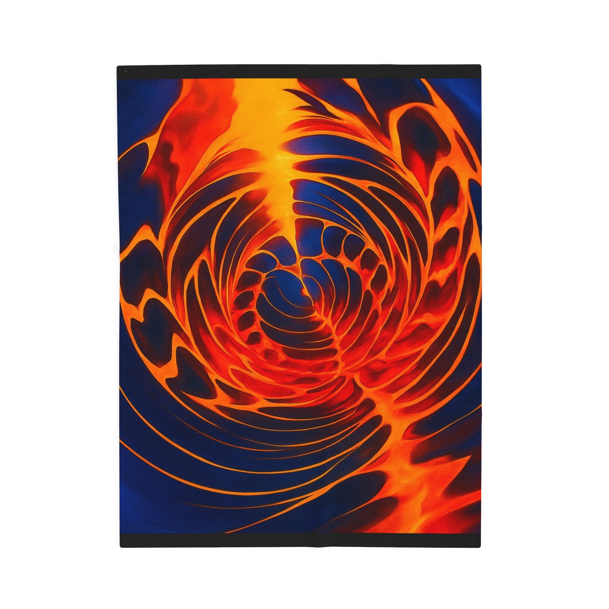 Abstract Spiral Plush Blanket | Cozy Velveteen Throw | Modern Home Decor