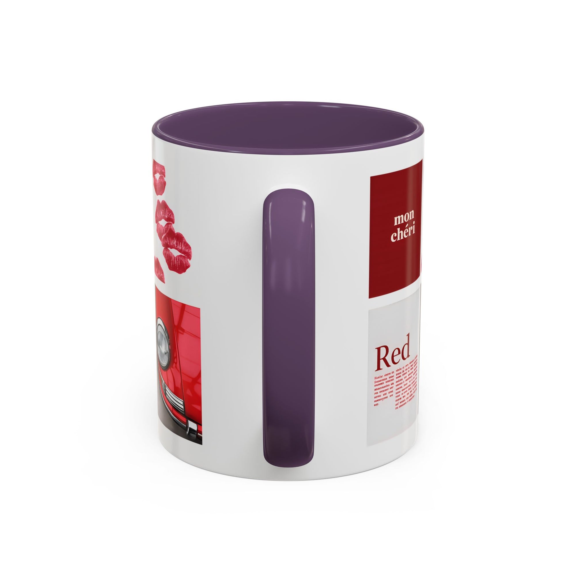 Retro Love Mug | Vintage Car & Lips Coffee Cup