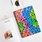 Rainbow Mosaic Abstract Notebook | Colorful Aesthetic Spiral Journal