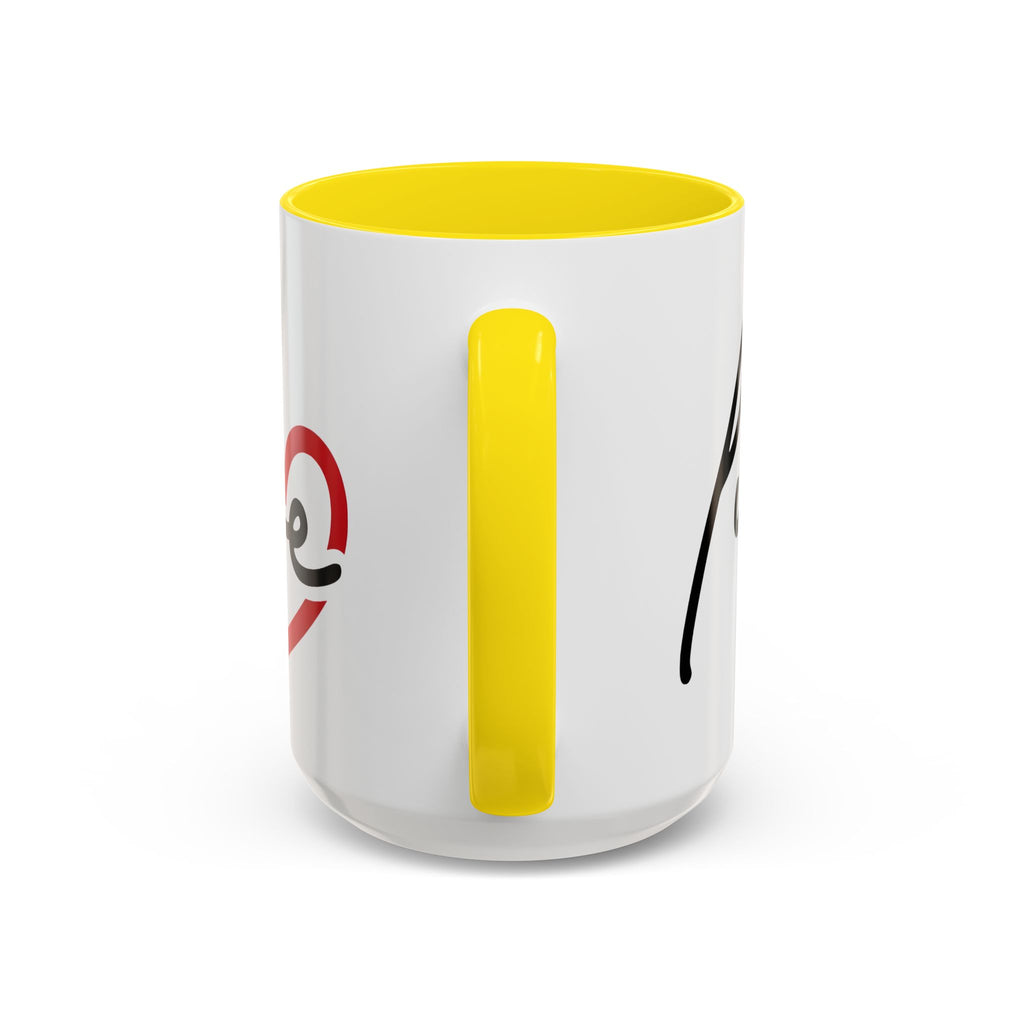 Romantic Love Mug | Heart Script Coffee Cup