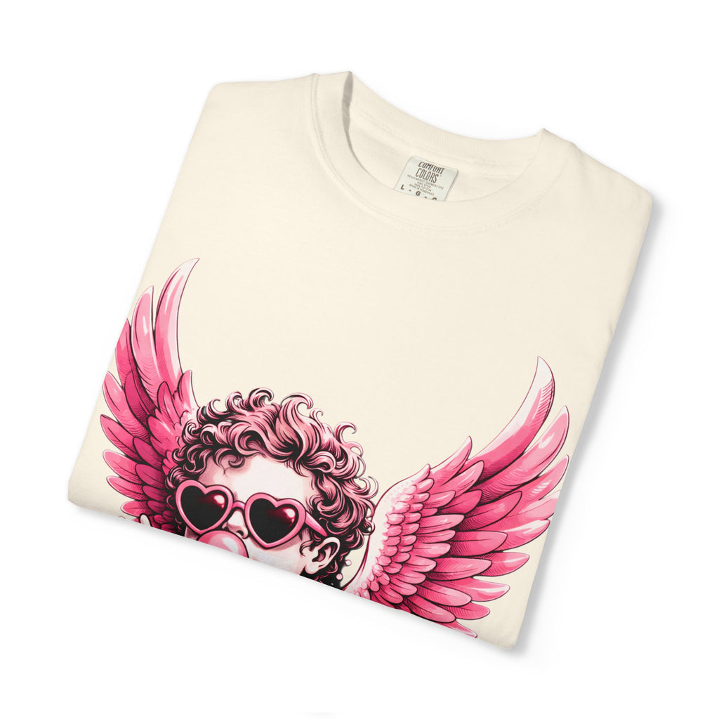Pink Cherub Angel bubblegum sunglasses T-Shirt | Cupid winged baby graphic