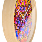 Kaleidoscope Wall Clock | Colorful Stained Glass Clock | Artistic Home Decor